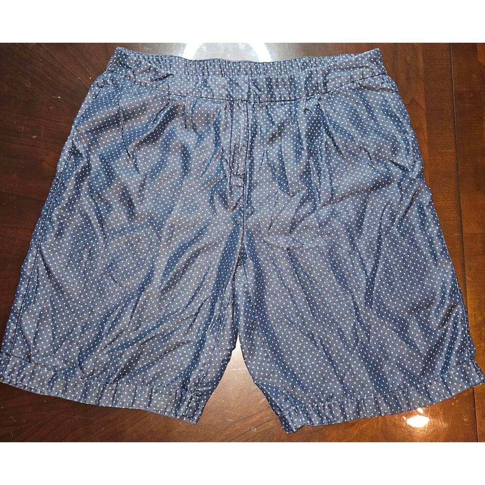 Chico's Women's Blue & White Polka Dot Lyocell Shorts Size 2 Short